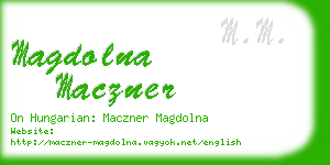 magdolna maczner business card